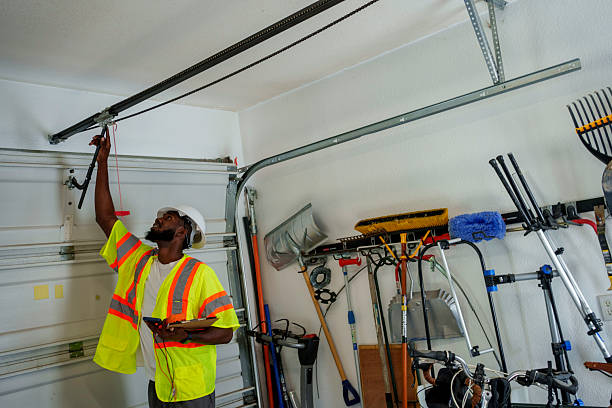 Professional Garage Door Panel Replacement technician working in Campti, LA